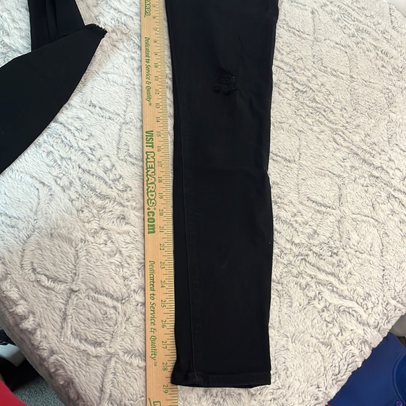 Hudson Nico Mid-Rise Super Skinny Black Distressed Denim Size 26 - Picture 7 of 12